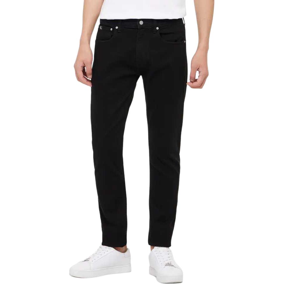 CALVIN KLEIN  Casual Stylish Washed Stretch Tapered Jeans Black. J323269-1BY