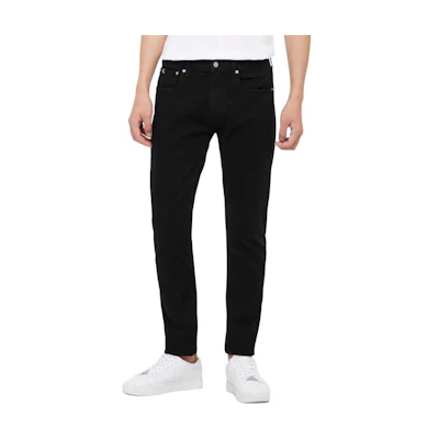 CALVIN KLEIN Casual Stylish Washed Stretch Tapered Jeans Black. J323269-1BY
