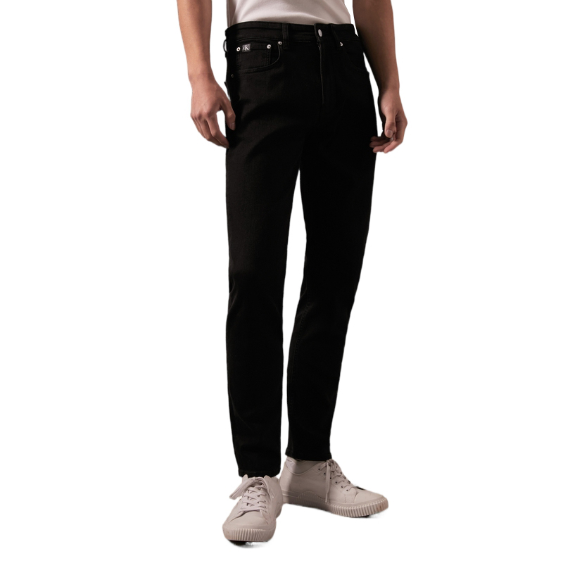 CALVIN KLEIN  Classic Logo Tapered Black Washed Denim Jeans. J325961 圖 4