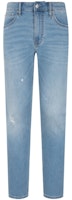 Calvin Klein Classic Retro Distressed Stretch Tapered Jeans Light Blue Denim J326117-1AA Calvin Klein Classic Retro Distressed Stretch Tapered Jeans Light Blue Denim J326117-1AA