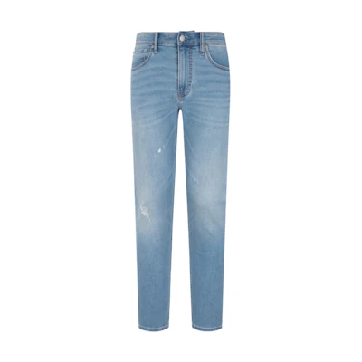 Calvin Klein Classic Retro Distressed Stretch Tapered Jeans Light Blue Denim J326117-1AA