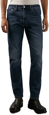 Calvin Klein 经典复古直筒天鹅绒蓝色牛仔裤 J327352 Shop Calvin Klein 经典复古直筒天鹅绒蓝色牛仔裤 J327352