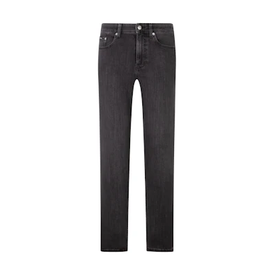 Calvin Klein Classic Slim Tapered Fit Stretch Jeans in Denim Black. J326578