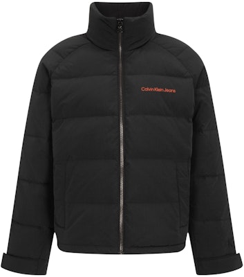 CALVIN KLEIN Colorblock Logo Puffer Jacket Deep Green Winter Down Coat. J322258 Buy CALVIN KLEIN Colorblock Logo Puffer Jacket Deep Green Winter Down Coat. J322258