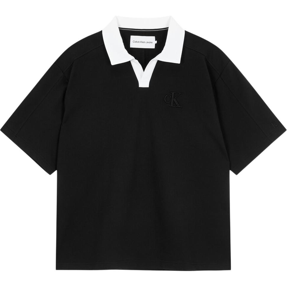 Order CALVIN KLEIN Polo Colorblock de Manga Corta con Cuello Negro. J325364-BEH