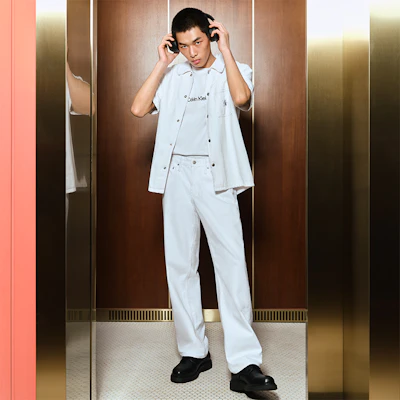 Calvin Klein 白色復古寬鬆夏季牛仔褲 40EM704 Purchase Calvin Klein 白色復古寬鬆夏季牛仔褲 40EM704