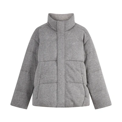 Calvin Klein Down Jacket Knit Stand Collar - Ash Grey J326659
