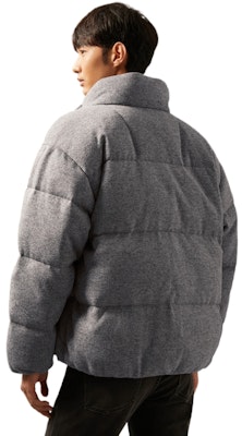 Calvin Klein Down Jacket Knit Stand Collar - Ash Grey J326659 Details for Calvin Klein Down Jacket Knit Stand Collar - Ash Grey J326659