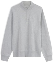 Calvin Klein Embroidered Half-Zip Cotton Sweatshirt Pearl Grey Casual J326697 Calvin Klein Embroidered Half-Zip Cotton Sweatshirt Pearl Grey Casual J326697