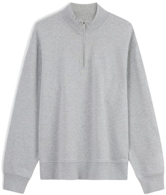 Calvin Klein Embroidered Half-Zip Cotton Sweatshirt Pearl Grey Casual J326697 Order Calvin Klein Embroidered Half-Zip Cotton Sweatshirt Pearl Grey Casual J326697
