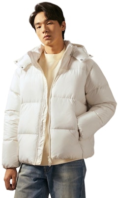Calvin Klein Embroidered Hooded Puffer Down Jacket Casual Style. J327349 4