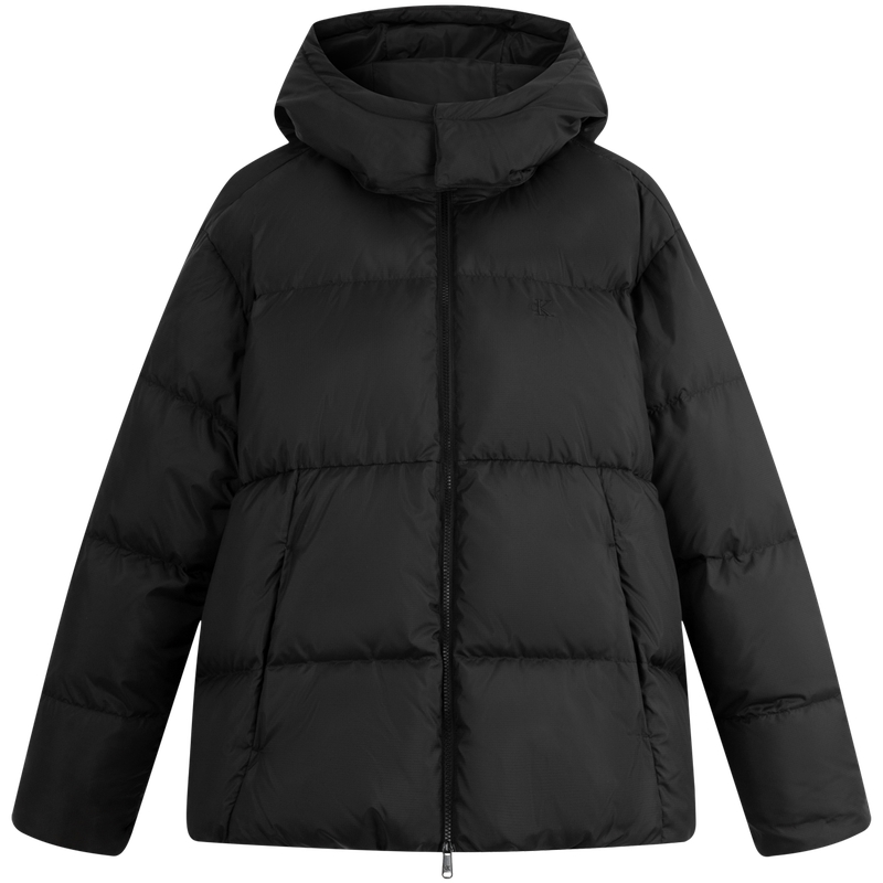 Order Calvin Klein Jaket Puffer Bersulam Berhud Gaya Kasual. J327349