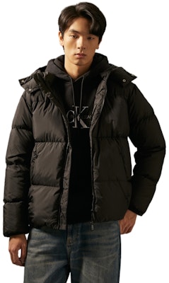 Calvin Klein Embroidered Hooded Puffer Down Jacket Casual Style. J327349 Shop Calvin Klein Embroidered Hooded Puffer Down Jacket Casual Style. J327349