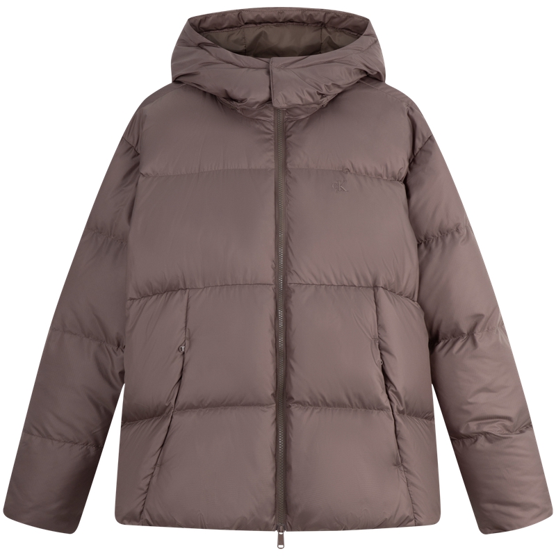 Details for Calvin Klein Jaket Puffer Bersulam Berhud Gaya Kasual. J327349