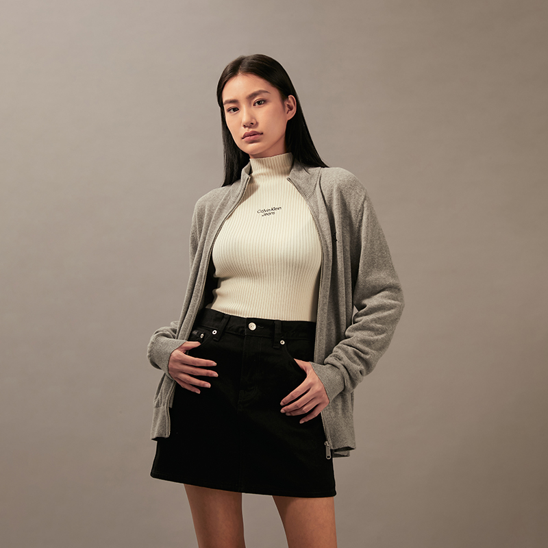 CALVIN KLEIN  Embroidered Knit Zipper Cardigan Sweater - Casual Style J326796 圖 12