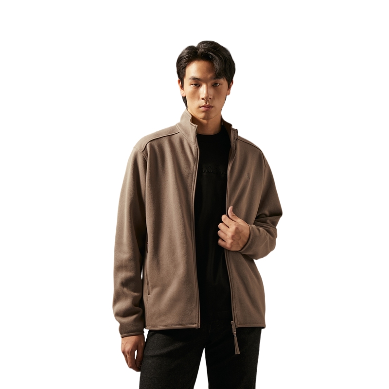 Purchase 卡文克萊 刺繡拉鍊針織抓毛外套 休閒通勤風 J327098