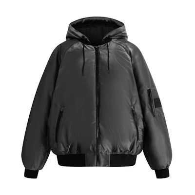 Calvin Klein Fashion Glossy Padded Hooded Jacket Casual Style. J324079