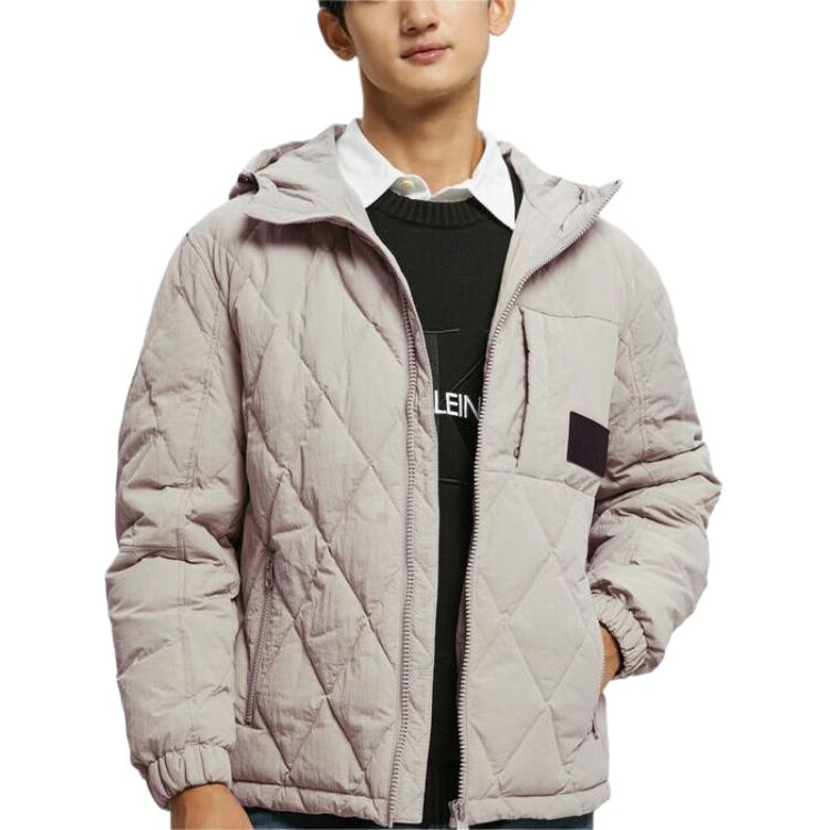 Lookbook カルバンクライン グレーキルティングフードダウンジャケット シンプルデザイン J322174-PQY