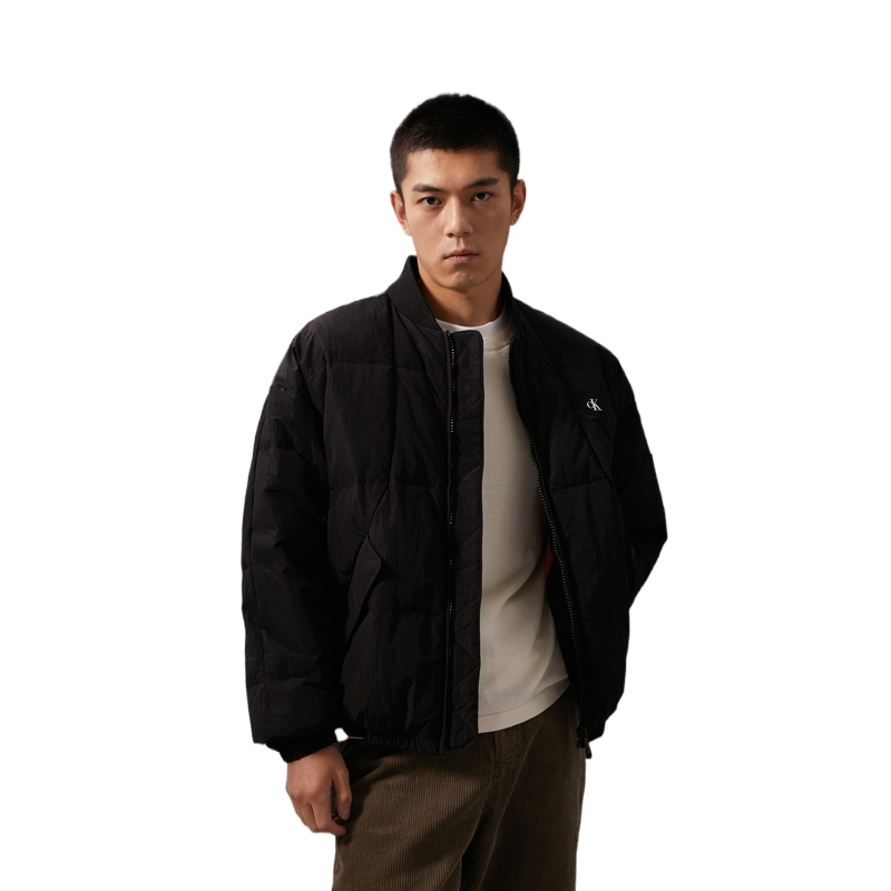 CALVIN KLEIN  Grid Pattern Down Jacket with Baseball Collar. J327314 圖 4