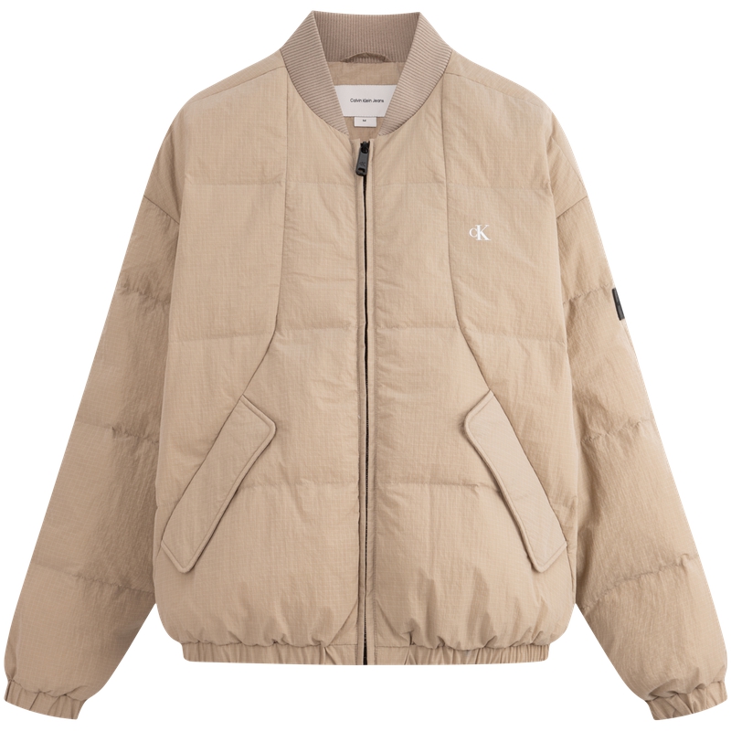 CALVIN KLEIN  Grid Pattern Down Jacket with Baseball Collar. J327314 圖 6