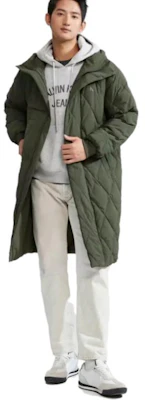 Calvin Klein Jaket Musim Dingin Panjang Berkerudung Desain Quilted J324340 Sizing Calvin Klein Jaket Musim Dingin Panjang Berkerudung Desain Quilted J324340
