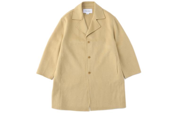 Calvin Klein  Khaki Solid Color Single-Breasted Long Sleeve Coat 40698ST