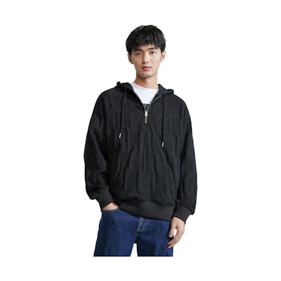 CALVIN KLEIN Logo Jacquard Half-Zip Hoodie J324406