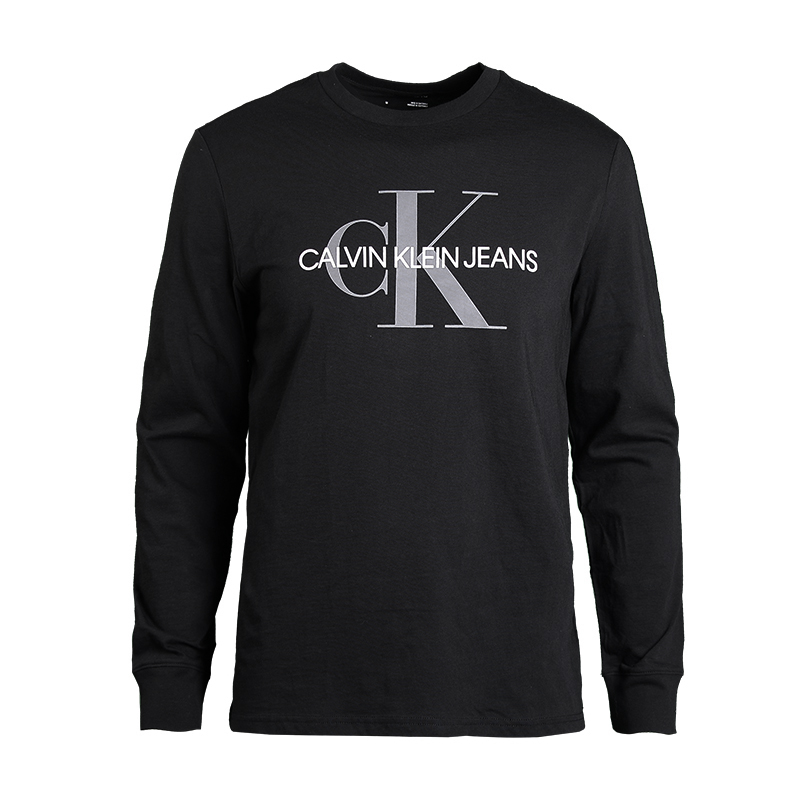 Order Camiseta Calvin Klein Logo Print de Manga Larga y Cuello Redondo Casual. 41VM882