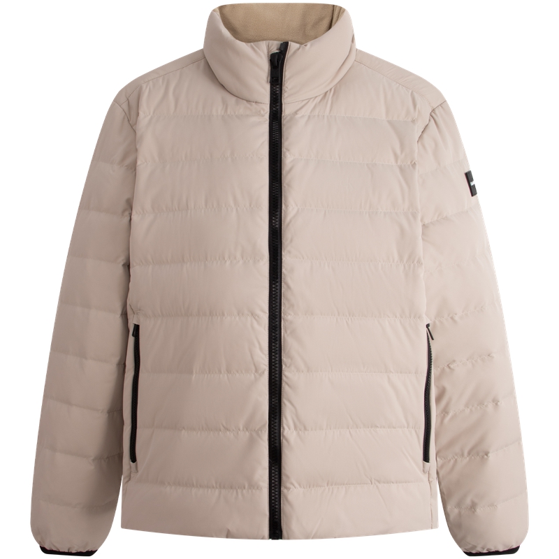 CALVIN KLEIN  Logo Print Down Jacket with Grid Pattern - Fall/Winter Collection J324905
