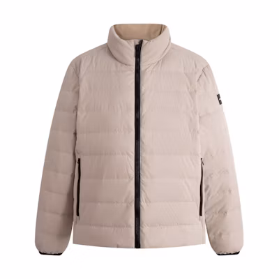 CALVIN KLEIN Logo Print Down Jacket with Grid Pattern - Fall/Winter Collection J324905
