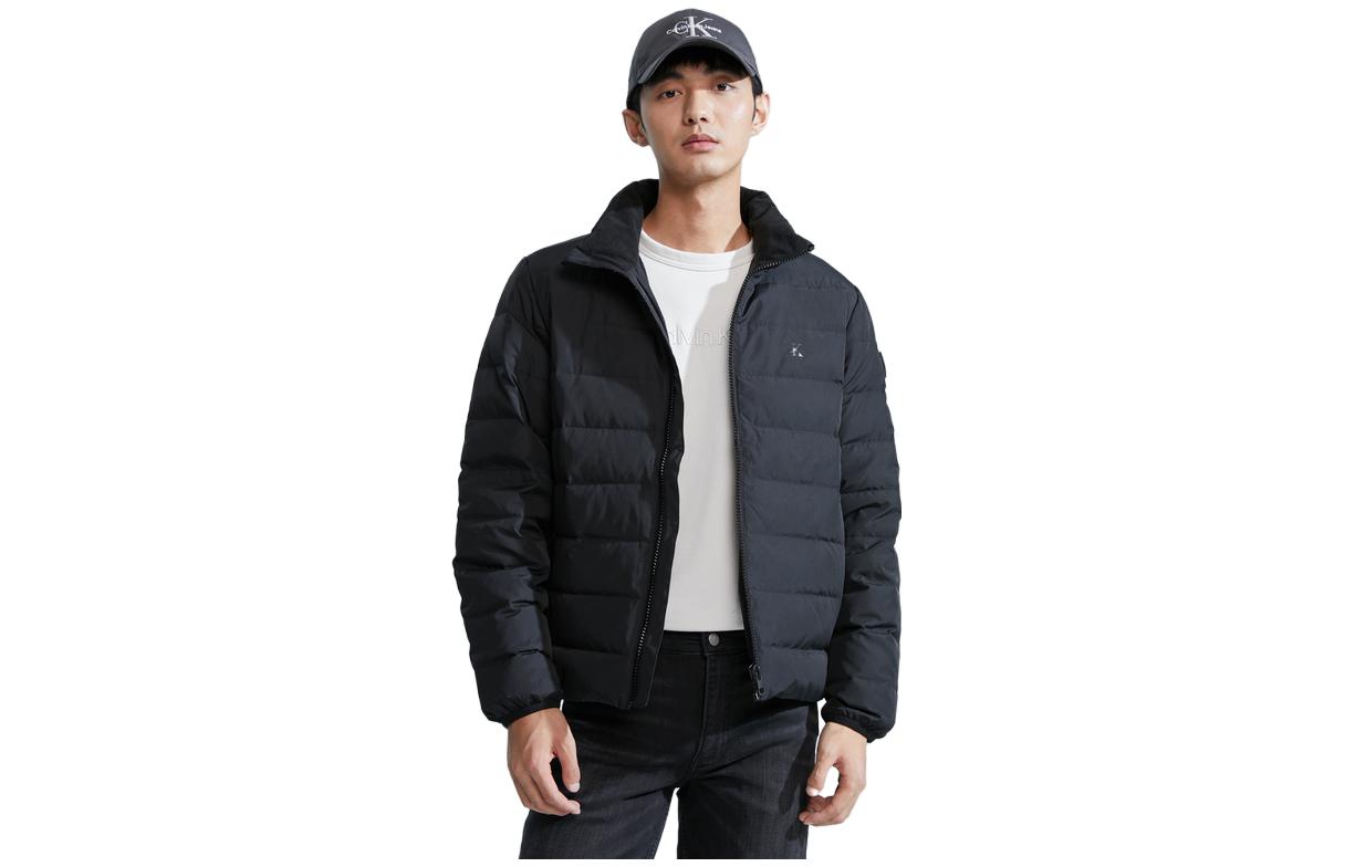 CALVIN KLEIN  Logo Print Down Jacket with Grid Pattern - Fall/Winter Collection J324905 圖 2