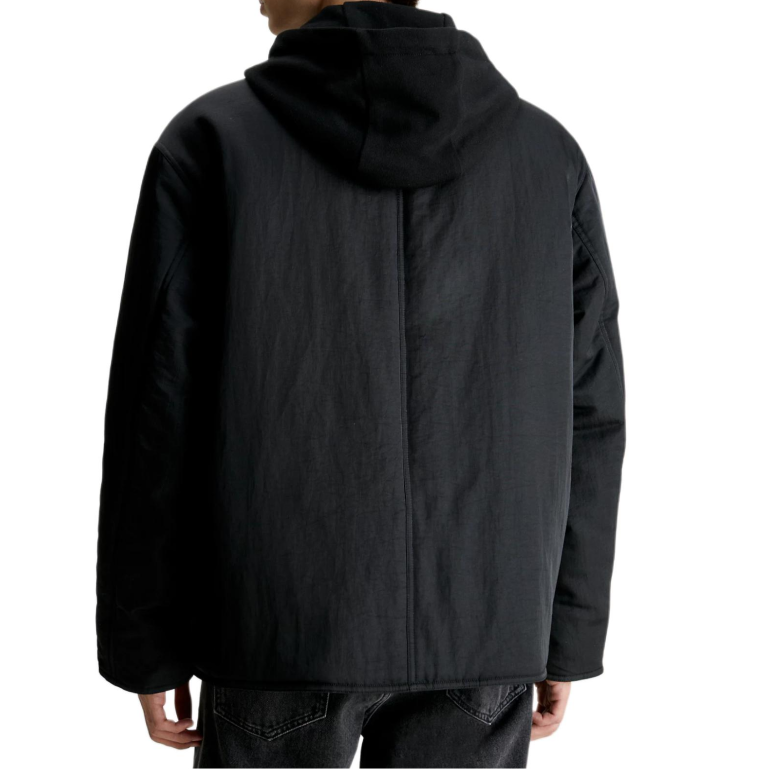 Purchase CALVIN KLEIN Jaket Lengan Panjang Logo Huruf Loose Fit Hitam (Edisi EU) J30J325290-BEH