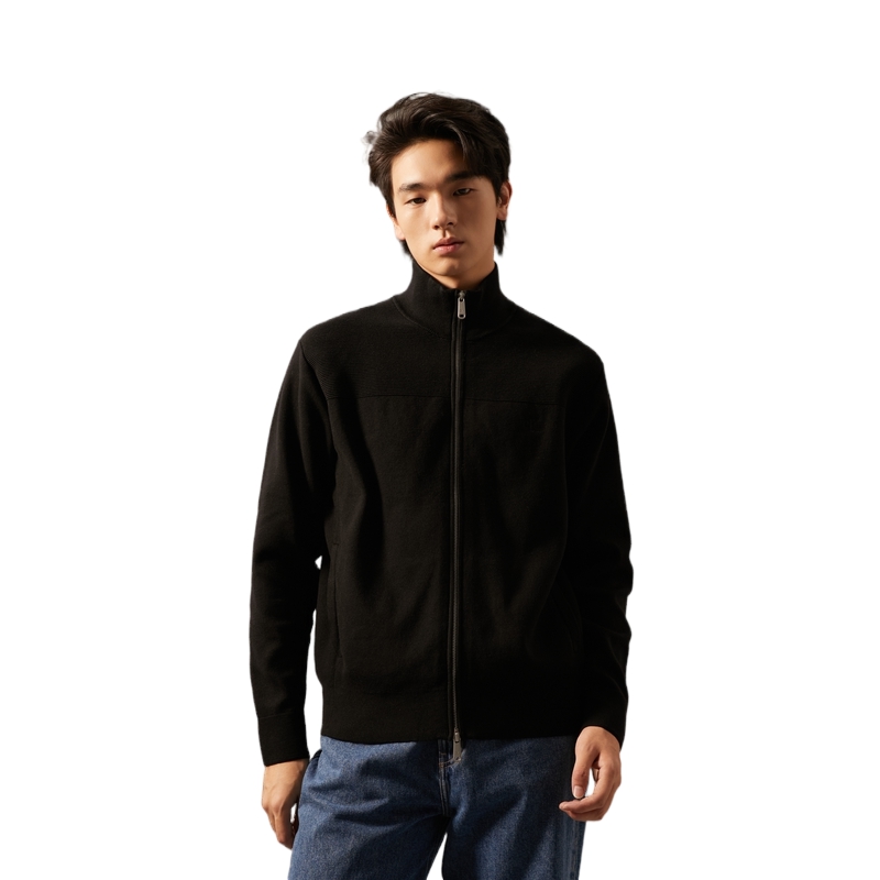 Calvin Klein  Lyocell Stretch Embroidered Stand Collar Zip Knit Cardigan J326589 圖 5