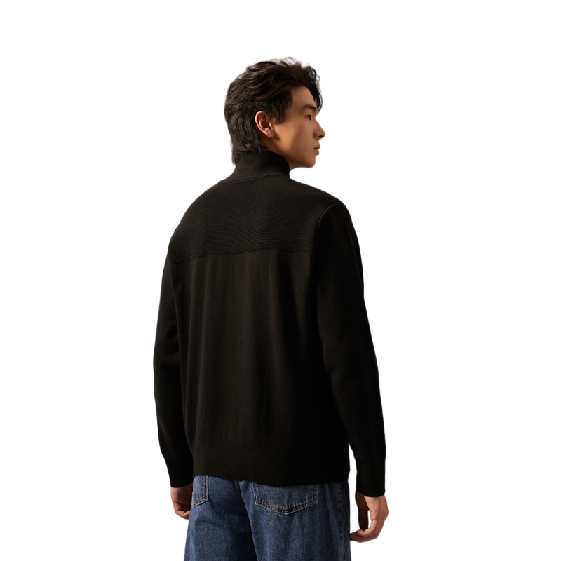 Calvin Klein  Lyocell Stretch Embroidered Stand Collar Zip Knit Cardigan J326589 圖 6