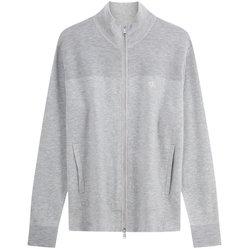 Calvin Klein  Lyocell Stretch Embroidered Stand Collar Zip Knit Cardigan J326589 圖 7