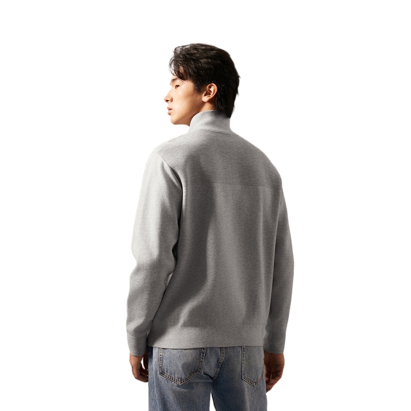 Calvin Klein  Lyocell Stretch Embroidered Stand Collar Zip Knit Cardigan J326589 圖 10