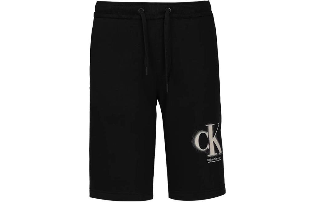 Calvin Klein  Mid-Rise Printed Casual Shorts Black. J30J322905