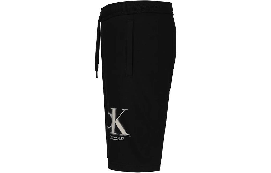 Shop Calvin Klein Shorts Negros Casual de Tiro Medio con Estampado. J30J322905