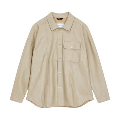 Calvin Klein Minimalist Beige Long-Sleeve Casual Jacket. J325010-PED