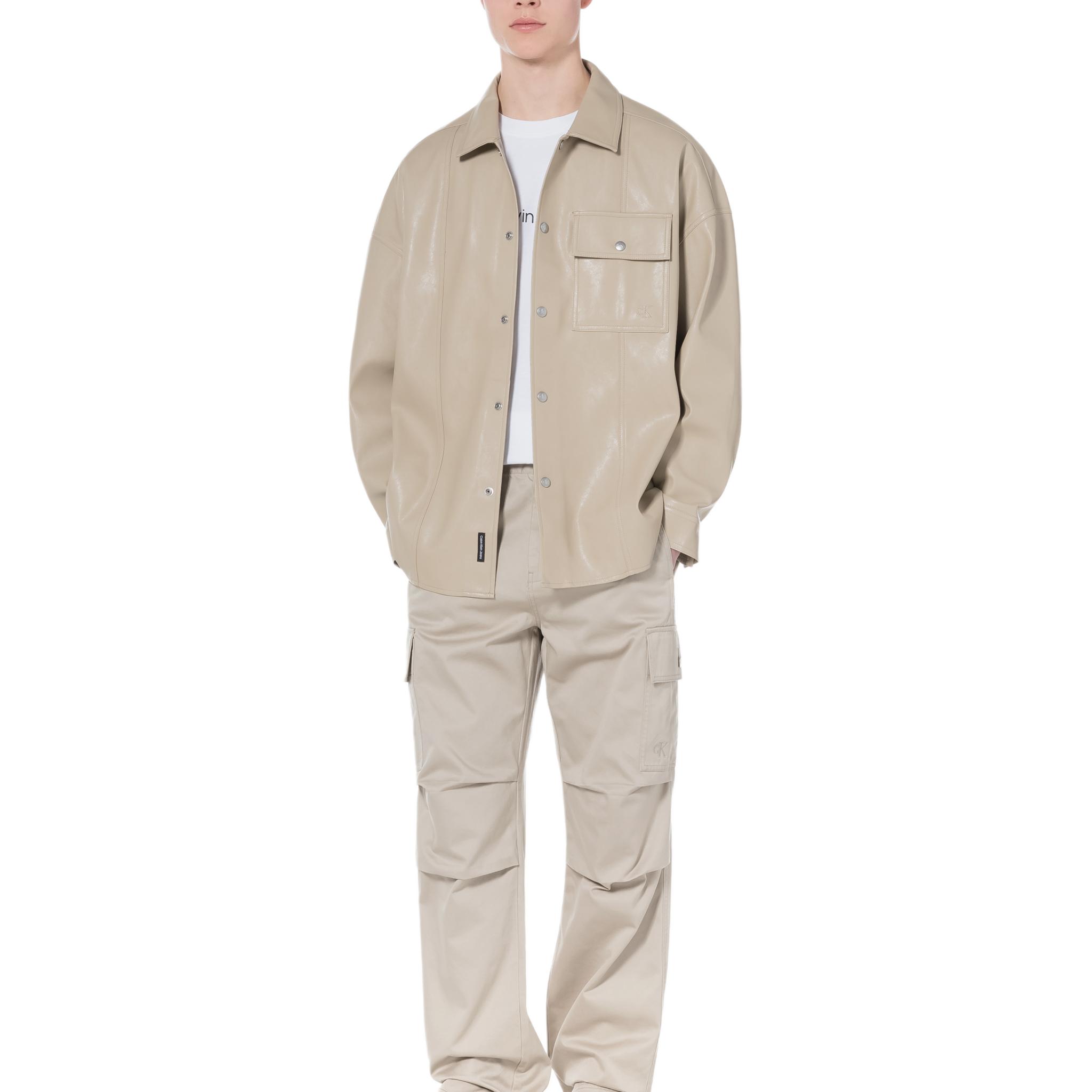 Purchase Calvin Klein  Minimalist Beige Long-Sleeve Casual Jacket. J325010-PED
