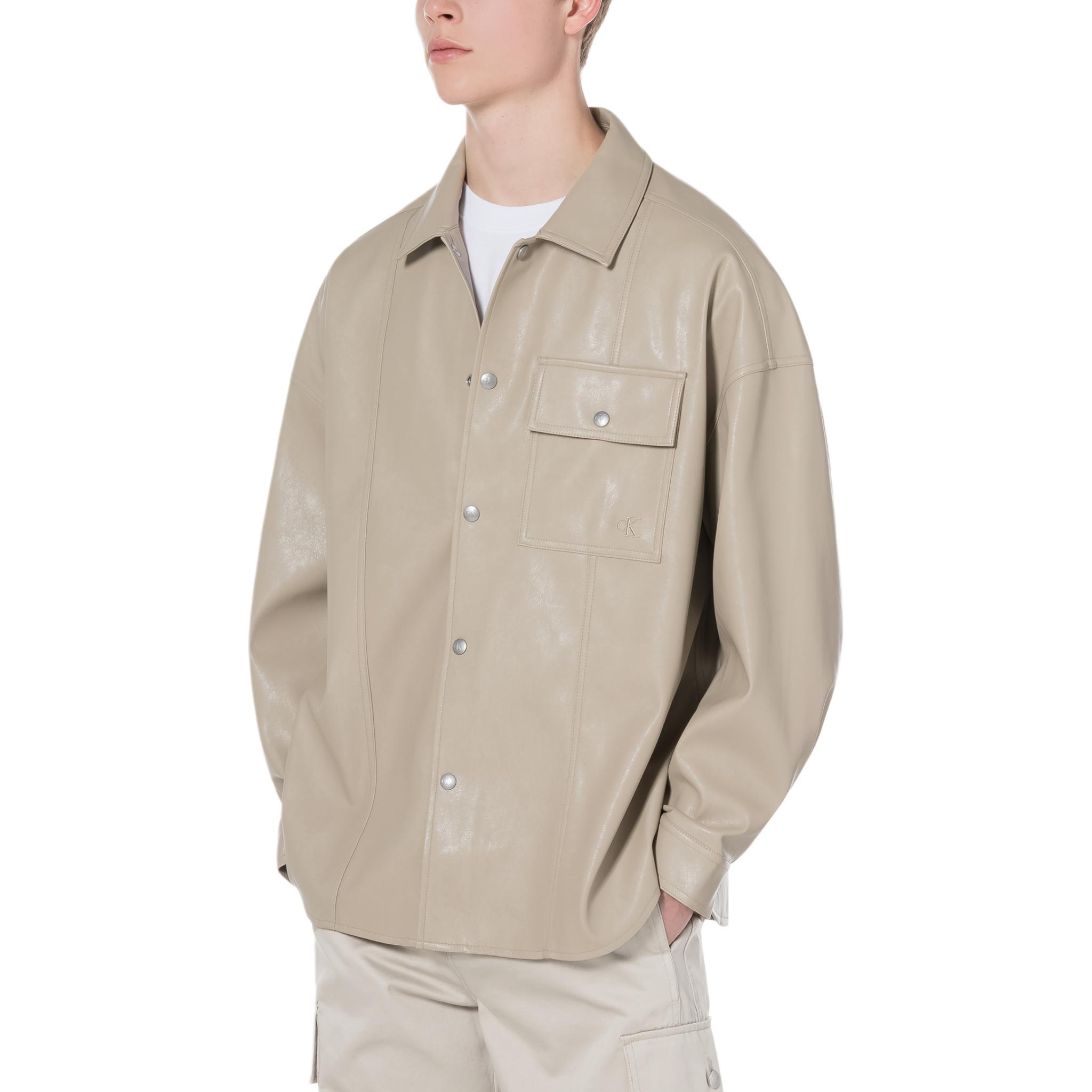 Details for Calvin Klein  Minimalist Beige Long-Sleeve Casual Jacket. J325010-PED