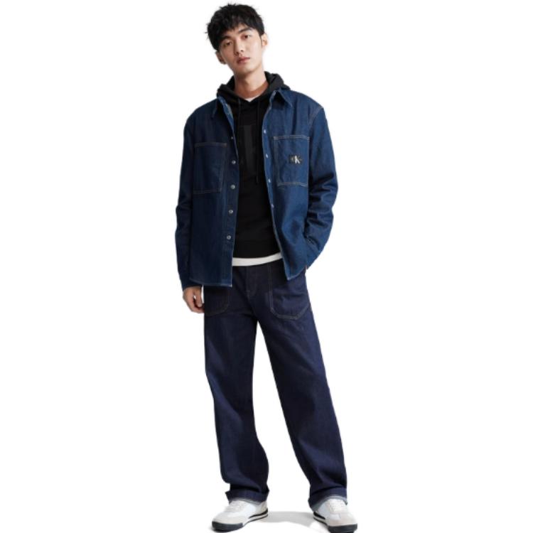 Shop カルバン クライン ミニマリスト コットン デニム シャツ J324791