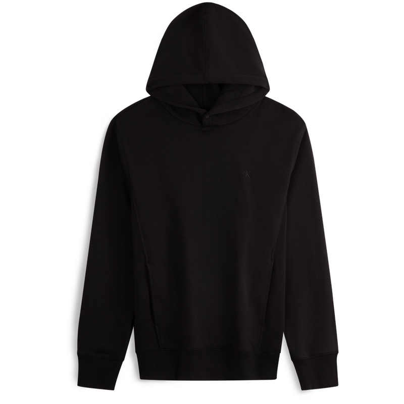 Calvin Klein  Minimalist Embroidered Cotton Hoodie Casual Commuter Style. J326606