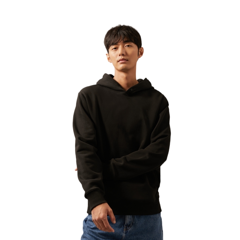 Shop Calvin Klein 簡約刺繡棉質連帽衫休閒通勤風格。 J326606