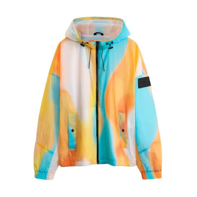 Calvin Klein Multicolor Hooded Zip-Up Jacket Spring Fall Outerwear J323472-0K9