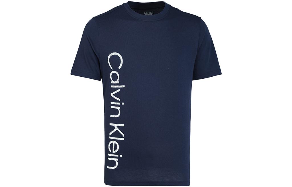 Calvin Klein  Navy Logo Print Casual Short Sleeve T-Shirt 00GMS2K124-2ZO