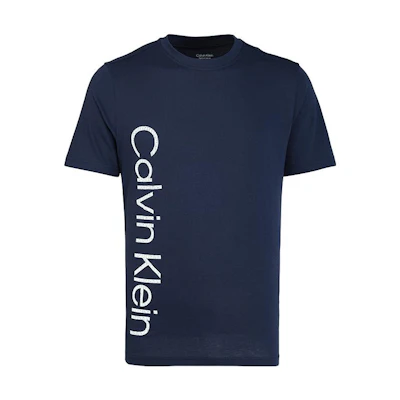 Calvin Klein Navy Logo Print Casual Short Sleeve T-Shirt 00GMS2K124-2ZO