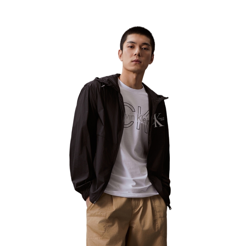 Shop CALVIN KLEIN Sudadera Chaqueta Casual Exterior Ajuste Holgado con Impresión. J325576