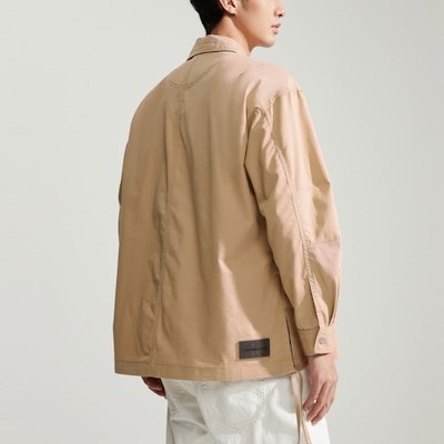 Calvin Klein Outdoor Drawstring Hem Long Sleeve Shirt Khaki J325013-PF2 Shop Calvin Klein Outdoor Drawstring Hem Long Sleeve Shirt Khaki J325013-PF2
