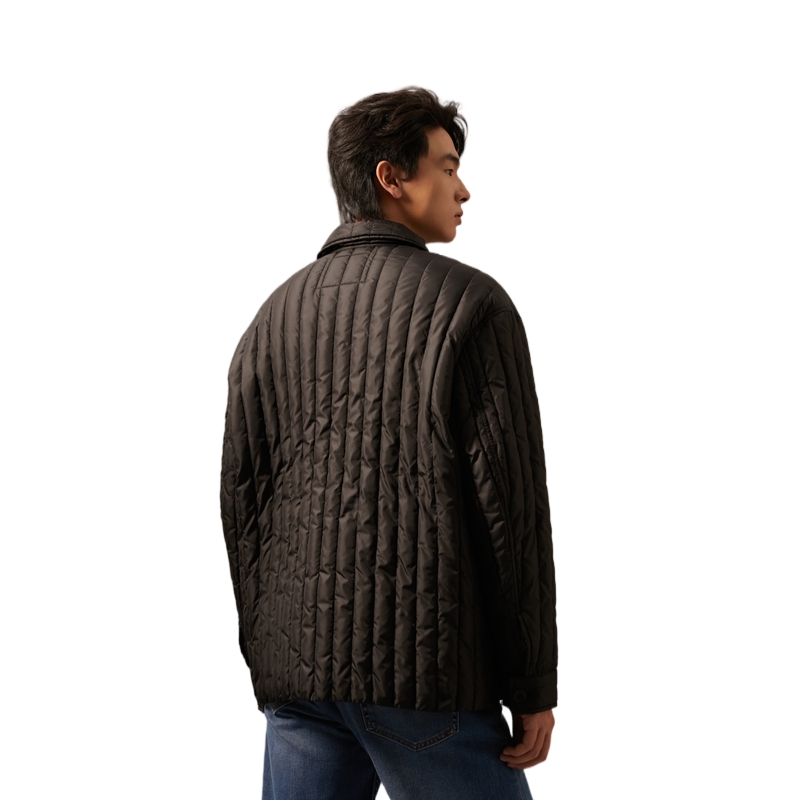 Purchase Calvin Klein 男士防水菱格纹纽扣立领夹克 J326906